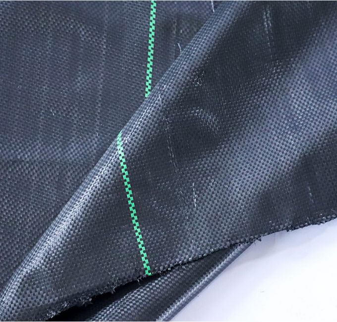 Uv Stablizer Pp Woven Geotextile Agriculture Plastic Ground Cover Mat Black 70-100gsm 0