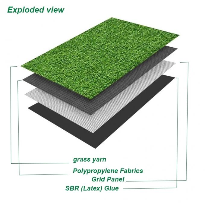 Composite Drainage Sheet with Wave shaped drain core for Synthetic Turf Grass For Golf/soccer field 0