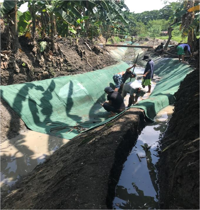 latest company news about PIONEERTEX Concrete Mat Cloth was applied for ditch lining in Philippines project-Case Study 3