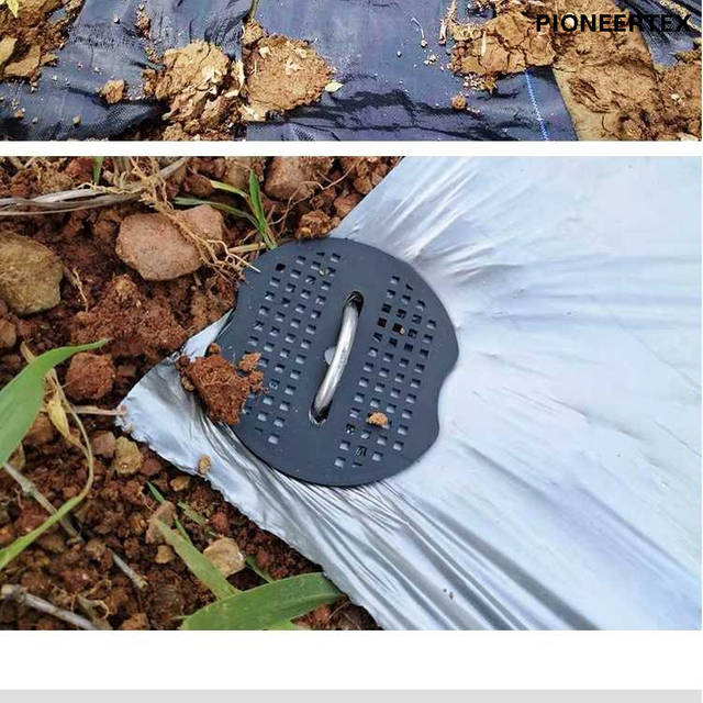 Galvanized Anchoring Steel Pins With PP Plastic Washer for Weed Barrier PP Woven Fabric Installation