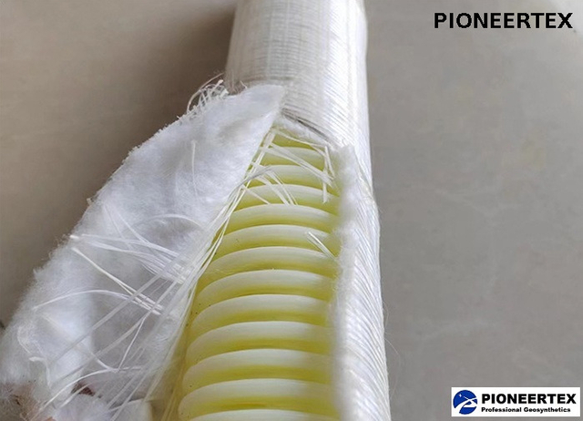 Subsoil Perforated HDPE Corrugated Drainage Pipe With Filter Sock