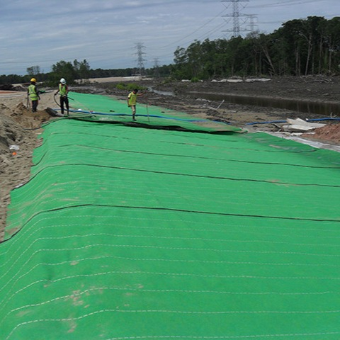 Cost-effective PP woven and nonwoven geotextile composite quilted double layer Sand Filled Mattress for slope protection