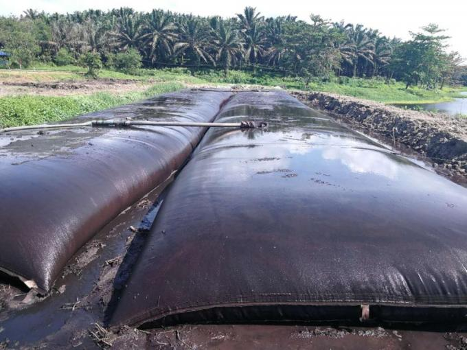 GT330D 50/50KN/M 0.4-0.8mm opening size dewatering geotube for Palm oil waste water treatment without adding flocculant 0