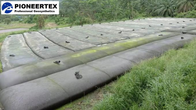 Mobile Portable PP Woven Sludge Dewatering Geotube Geotextile Bags in Container Shape 0