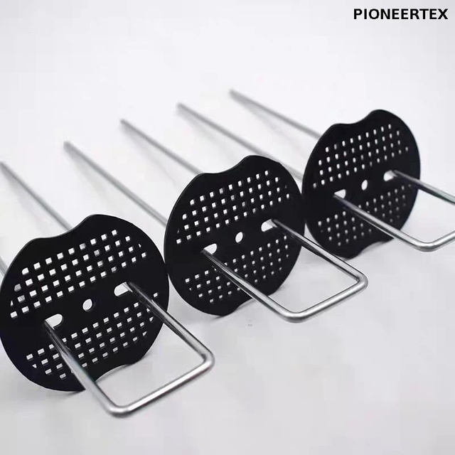 Galvanized Anchoring Steel Pins With PP Plastic Washer for Weed Barrier PP Woven Fabric Installation