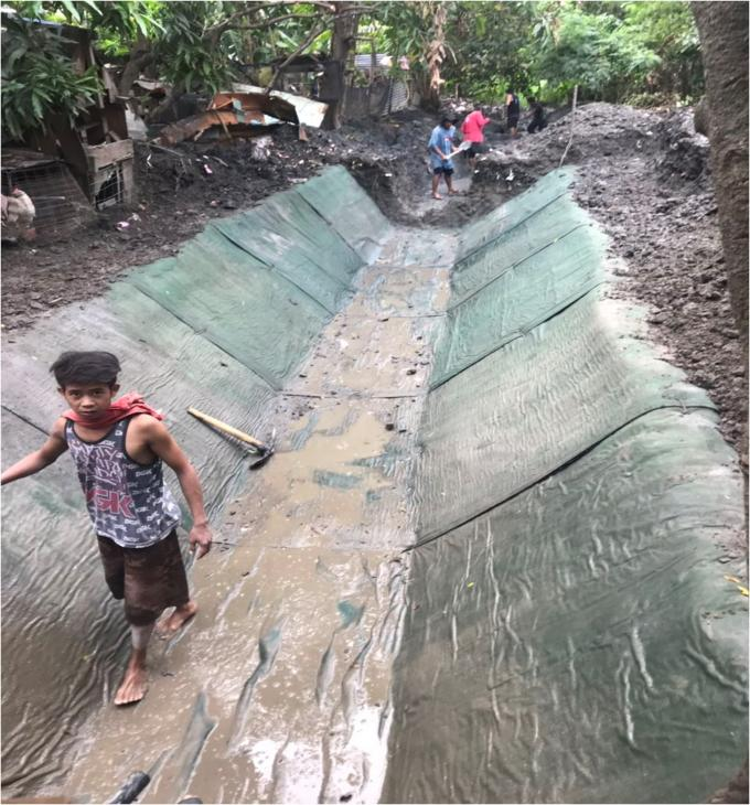 latest company news about PIONEERTEX Concrete Mat Cloth was applied for ditch lining in Philippines project-Case Study 2